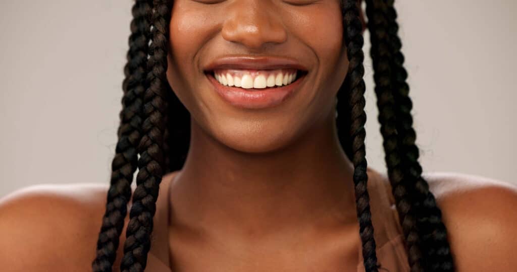Dental patient with a healthy white smile