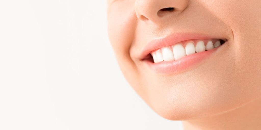 Patient with a repaired front tooth